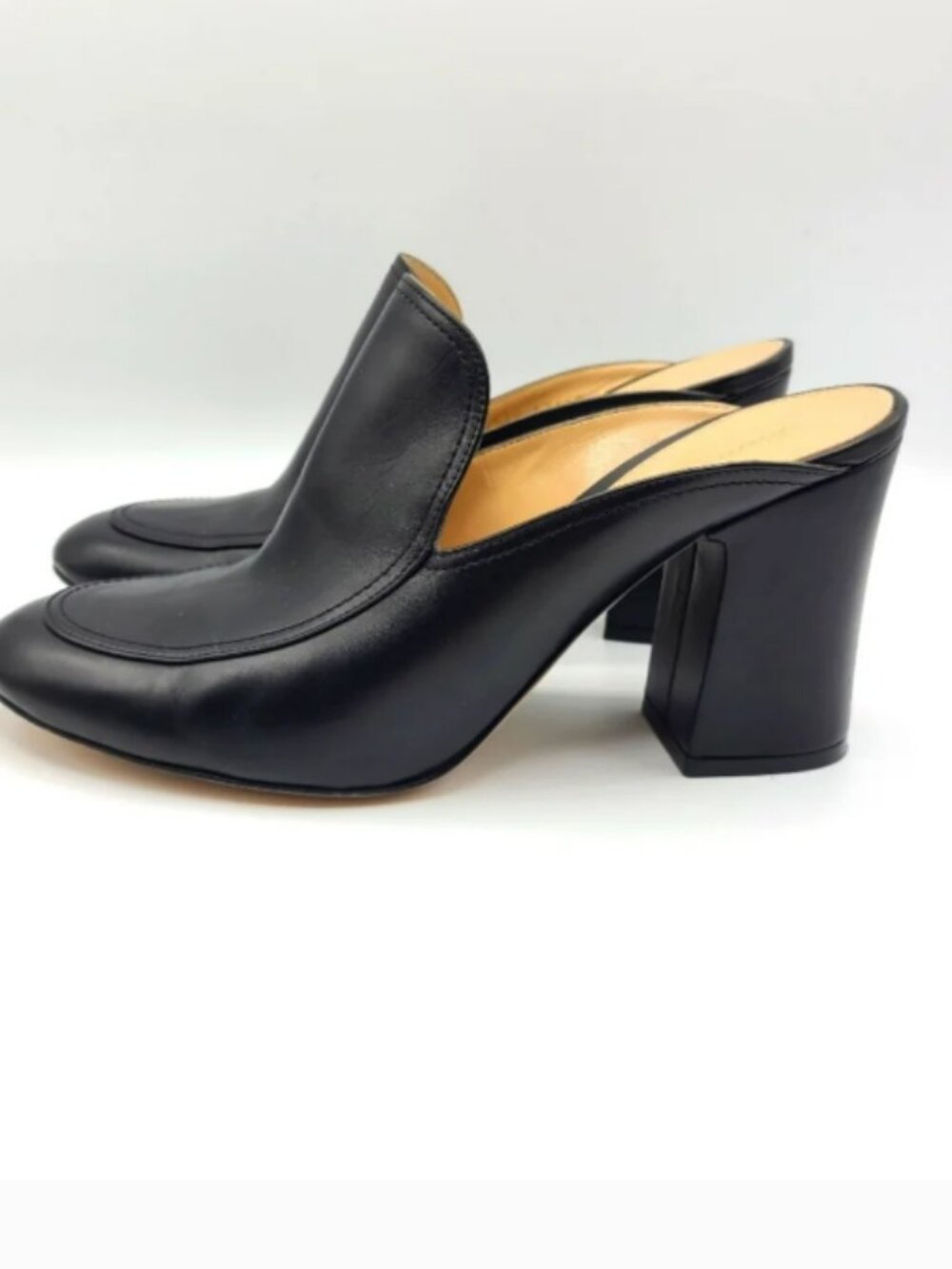 Gianvito Rossi Marcel Mules Black Leather Size 9.5 / 39.5